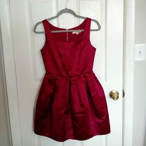 Forever 21 Satin Cocktail Dress Berry